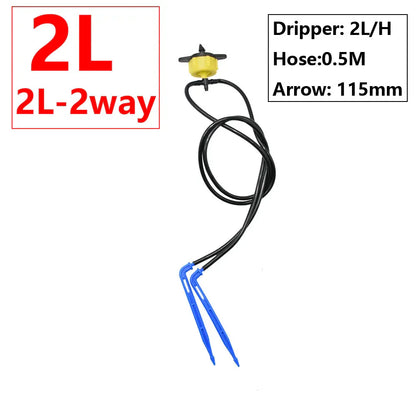 Drip Irrigation Emitters 2L–8L/H | 1/2/4-Way Splitter | 0.3 / 0.5 cm Connector