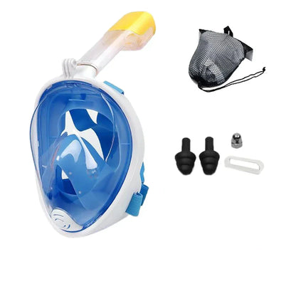 Full Face Snorkel Mask | 180° View | Anti-Fog & Leak-Proof | Kids & Adults