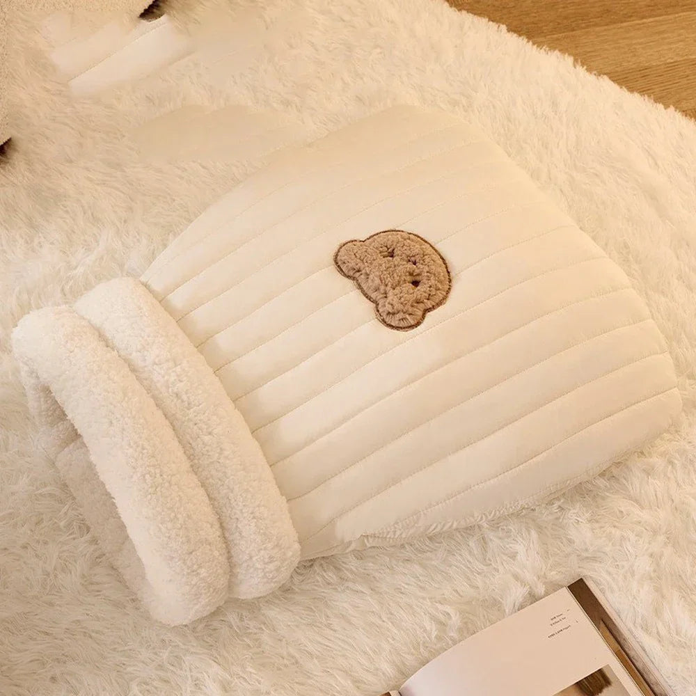 Cozy 3-Layer Pet Sleeping Bag for Cats & Small Dogs