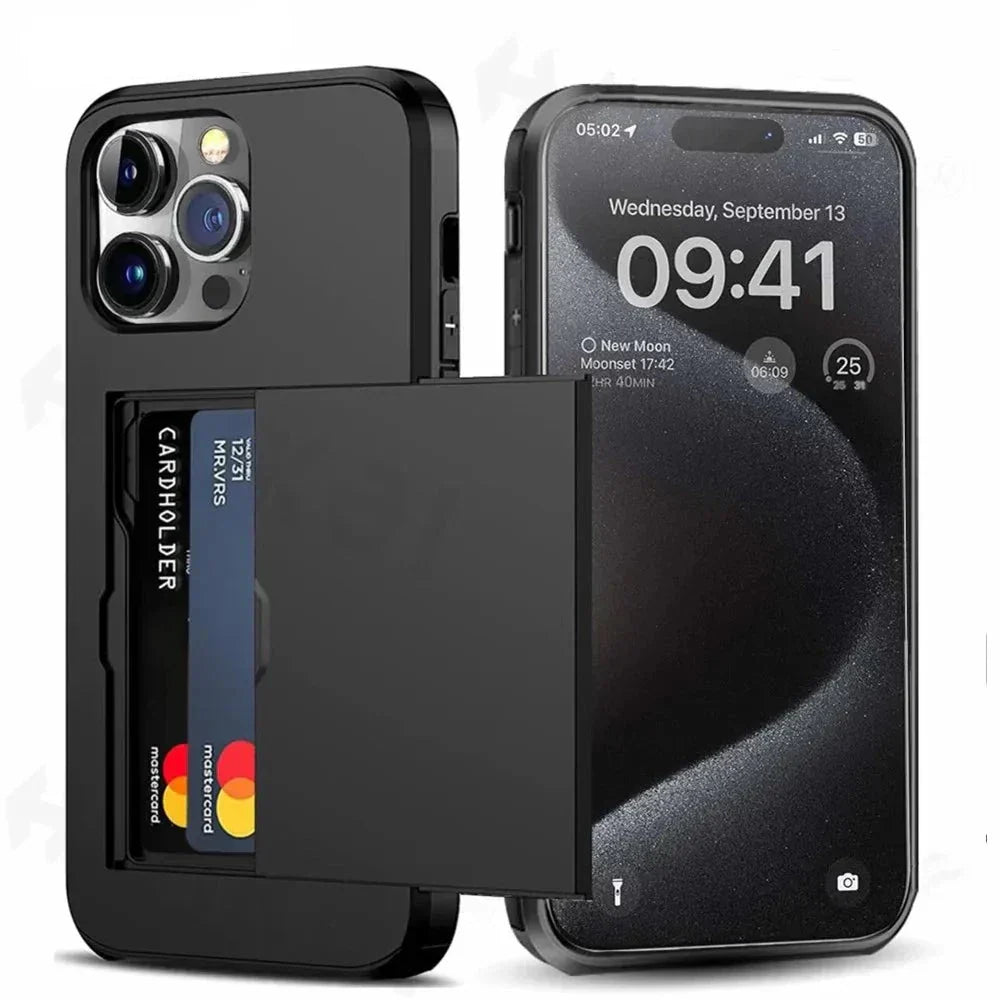 Slim iPhone Case with Card Holder - Stylish Protection and Storage
