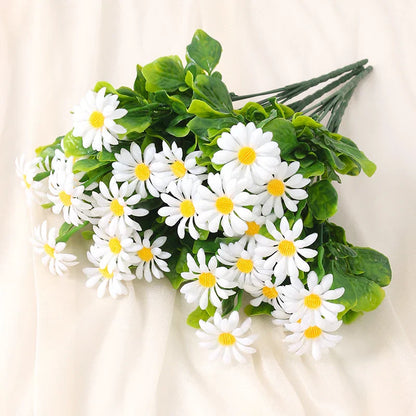 Artificial Daisies – 33 cm | UV Resistant | Decorative Floral Accents for Home & Wedding
