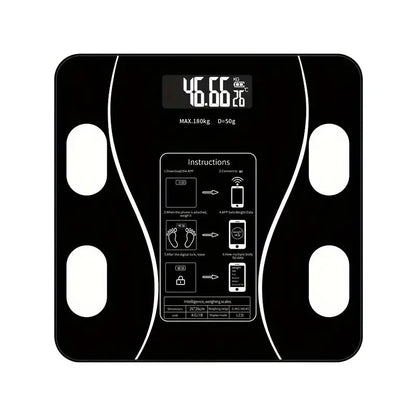 Bluetooth Digital Bathroom Scale with LED Display – Body Fat & Weight Tracker