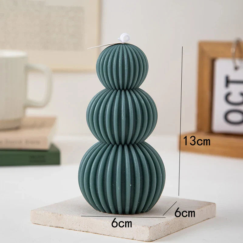 Geometric Candle with Golf Ball Design and Scent