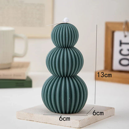 Geometric Candle with Golf Ball Design and Scent