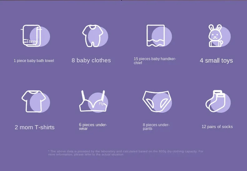 Compact 8L Folding Washer for Effortless Laundry Days