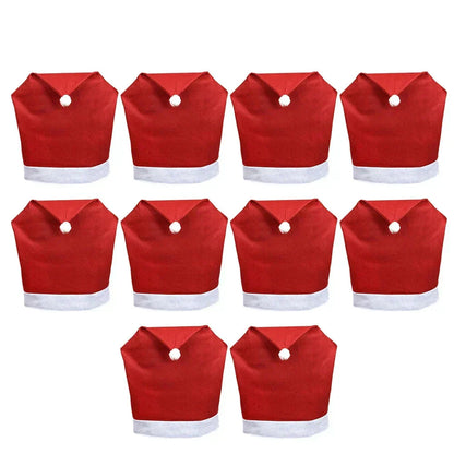 Set of Santa Design Chair Covers for Christmas – Decorative Seat Covers