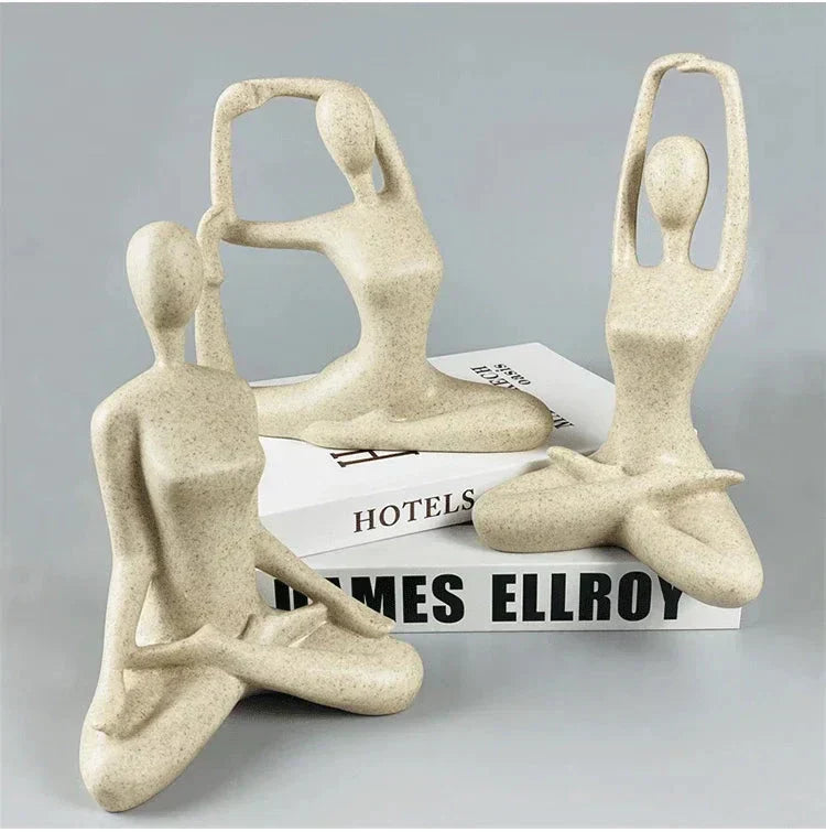 Yoga Woman Figurine – Contemporary Resin Home Decor