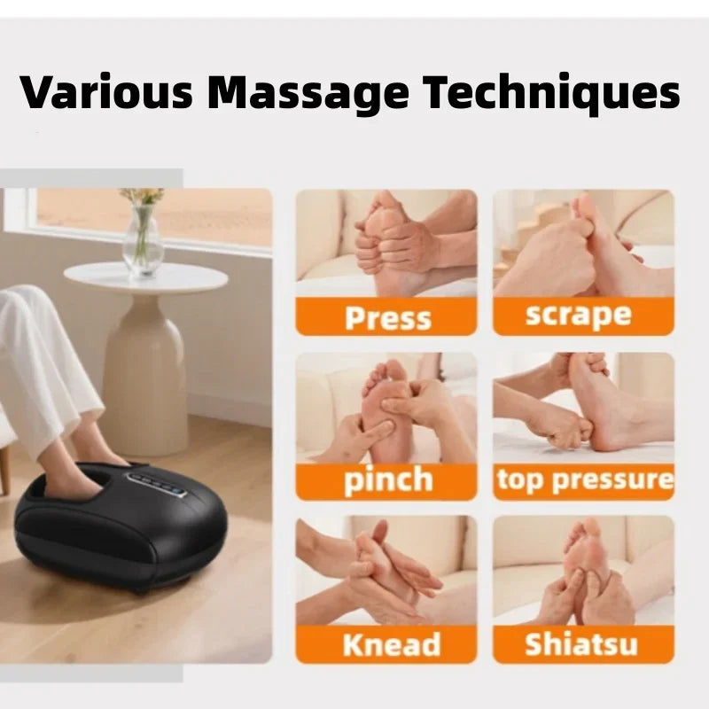 Heat and Air Compression Foot Massager with Remote, LCD Display & Adjustable Intensity