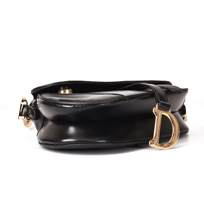 Exclusive PU Leather Shoulder Bag for Women – Stylish Saddle Design