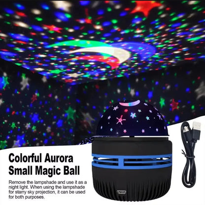 LED Star Projector with Northern Lights Effect – USB Powered Night Light for Kids & Home Decor