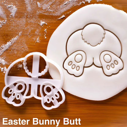 Easter Bunny Cookie Cutter | Plastic Baking Mold | Child-Friendly Bake Tool