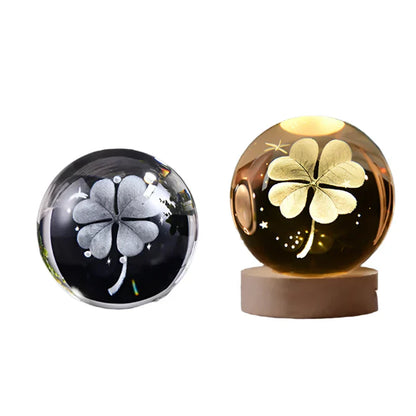 Galactic Dream Night Light - LED Star Projector with Wood Base