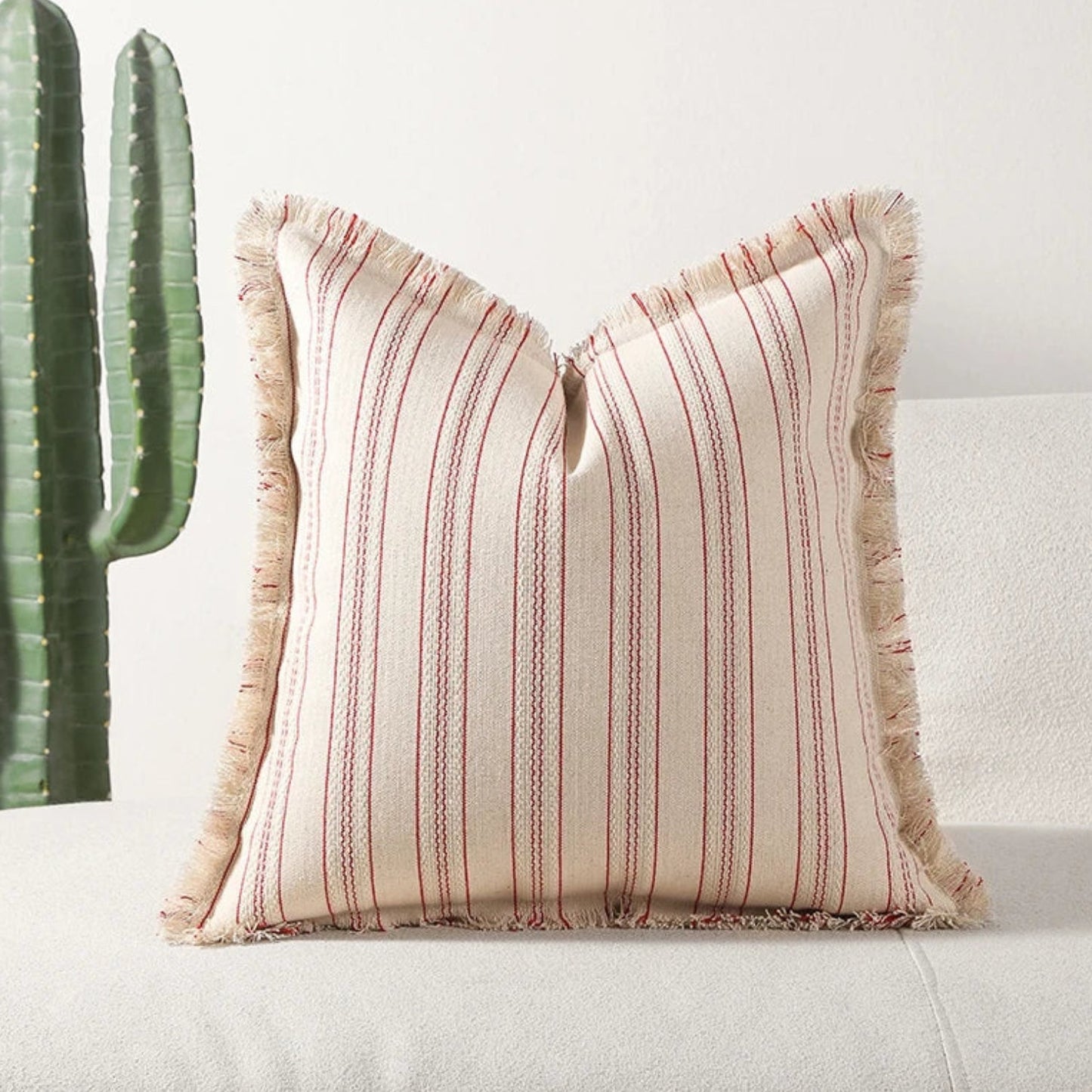 Chic Textured Cushion Cover with Elegant Stripes