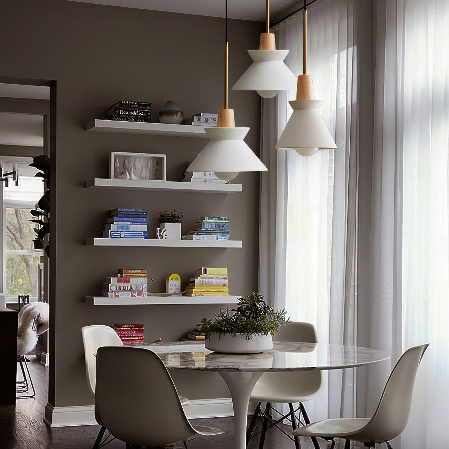 Pendant Lamp with Nordic Halo Design