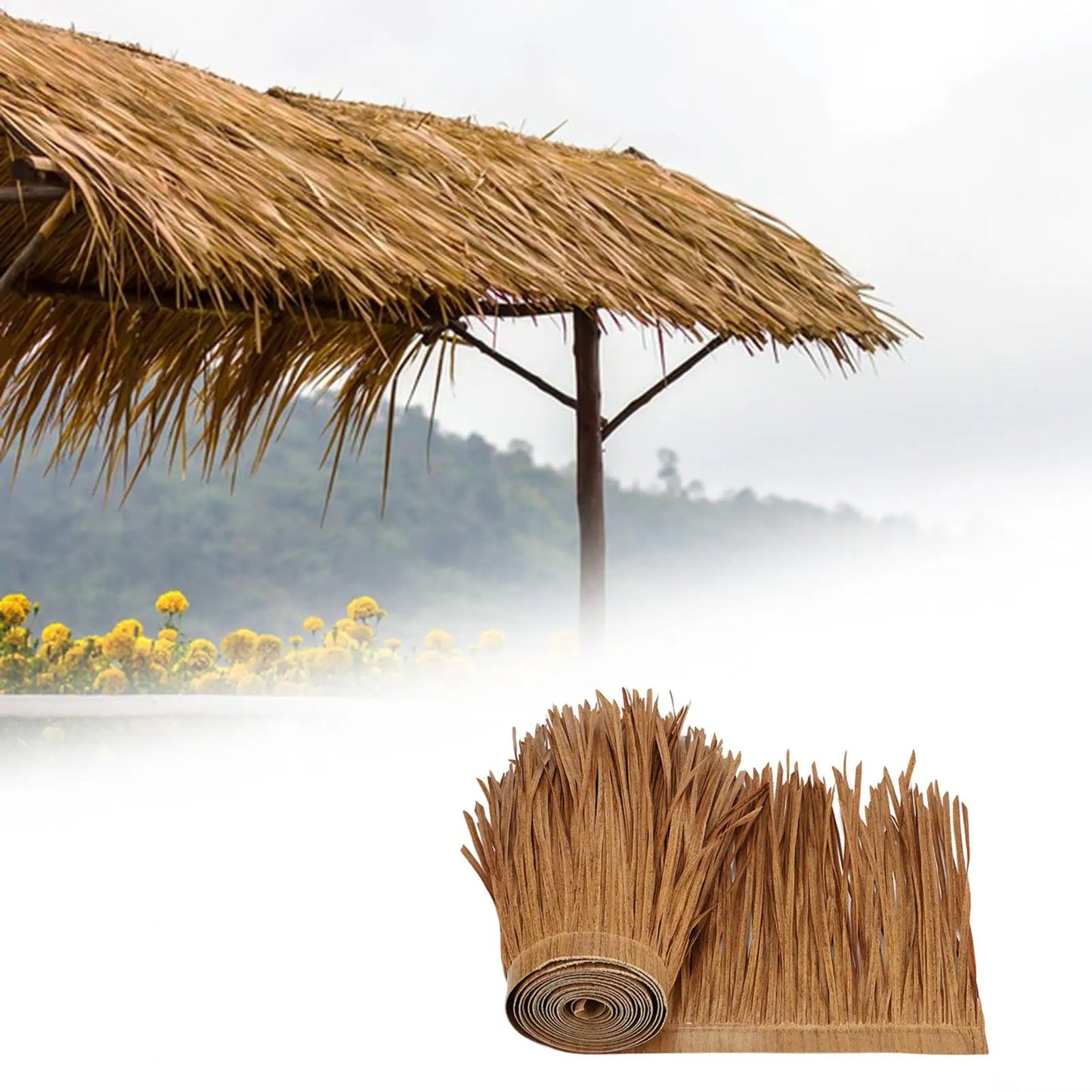 Weatherproof UV-Resistant Palm Thatch for DIY Projects