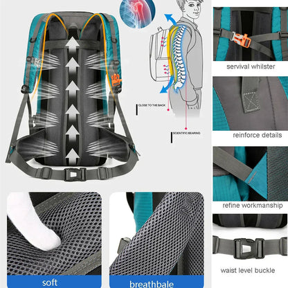 70L Hiking Backpack with Rain Cover for Outdoor Adventures