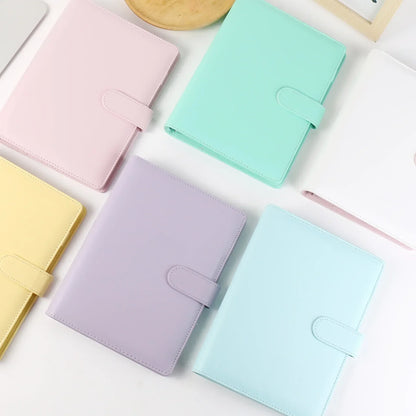 Multi-Functional A5 Faux Leather Binder with Replaceable Pages and Snap Closure