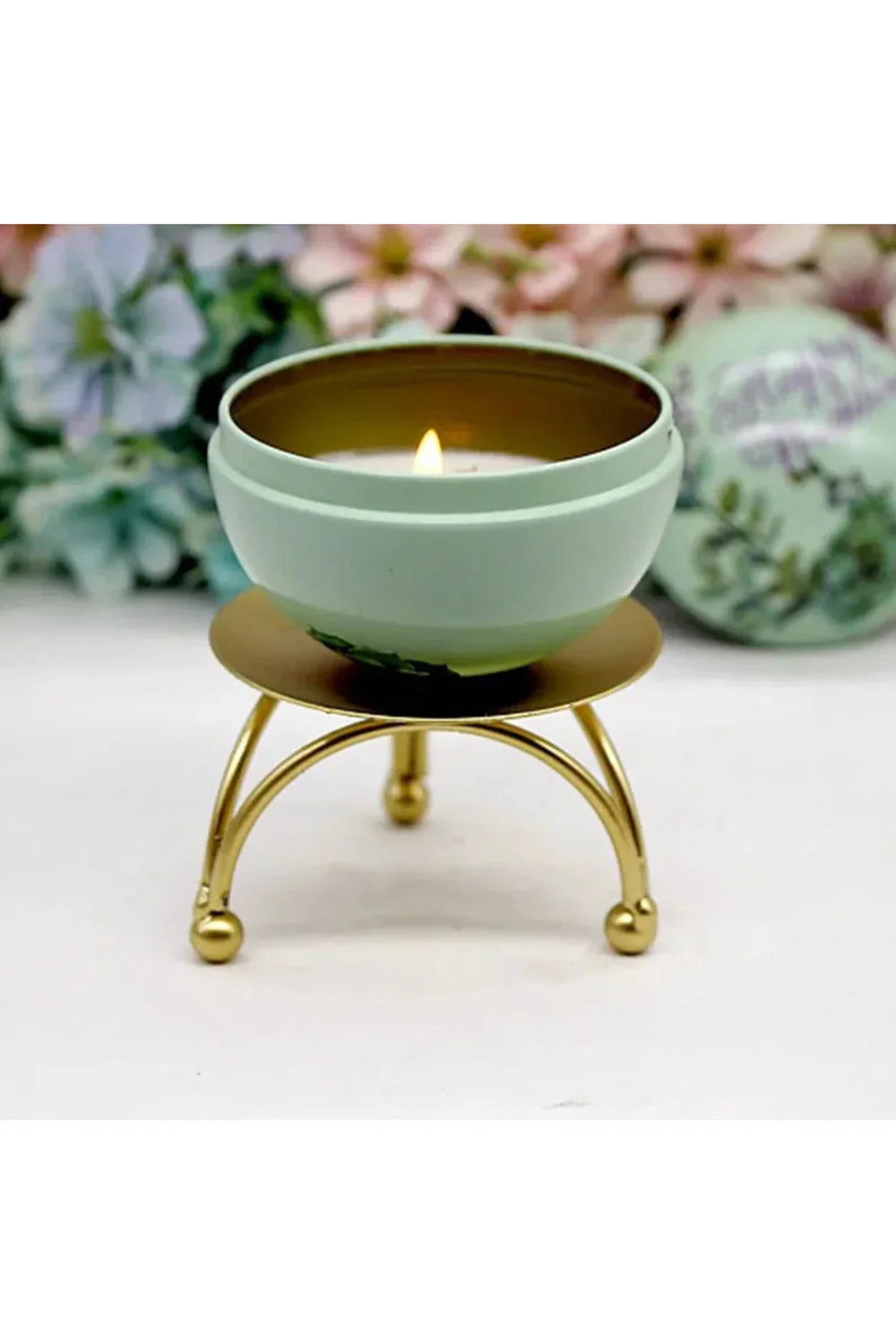 Elegant Metal Column Plate Stand for Display