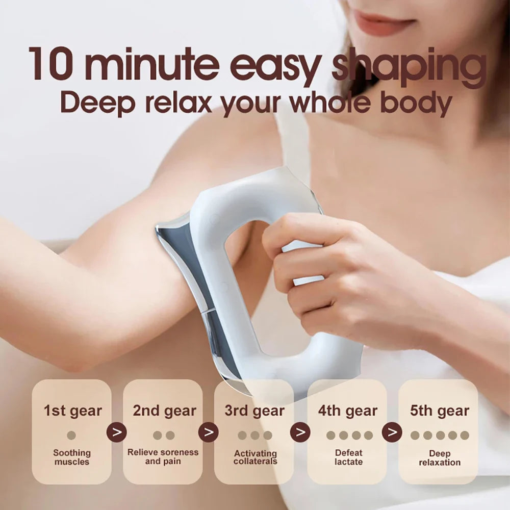Electric Muscle Scraper with Heat – Fascia Massage Tool, Vibration & Microcurrent
