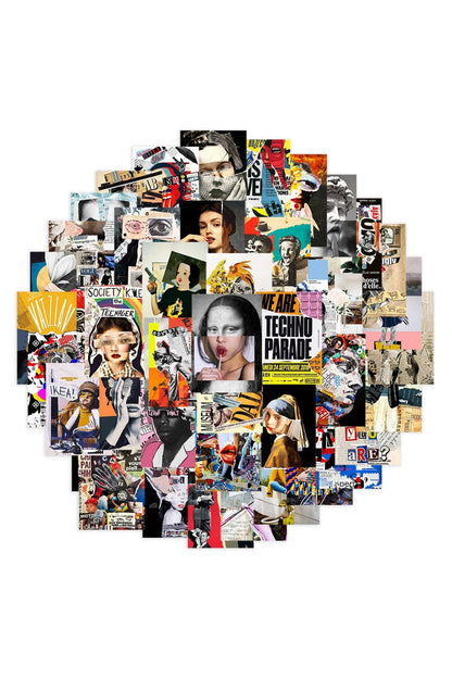 Collection of Art Stickers - Set of 10, 30, or 50 Pieces