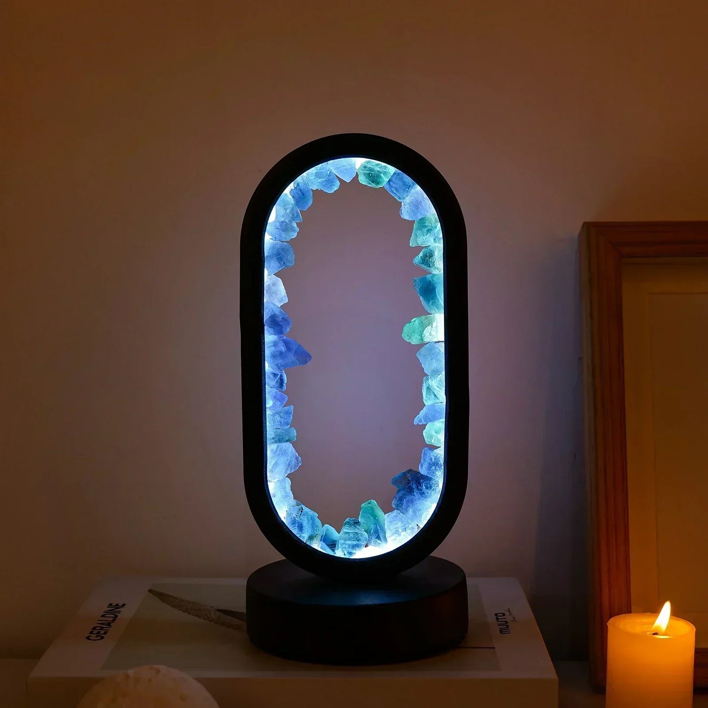 Elegant Natural Crystal Light Fixture – Amethyst Taalita