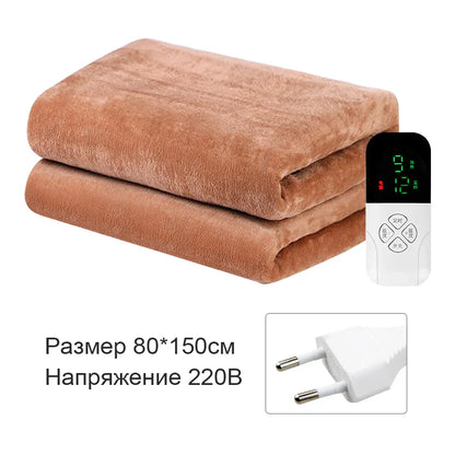 Electric Heated Blanket | 220V with Smart Temperature Control | Soft, Cozy Bedding for Winter and Office Use