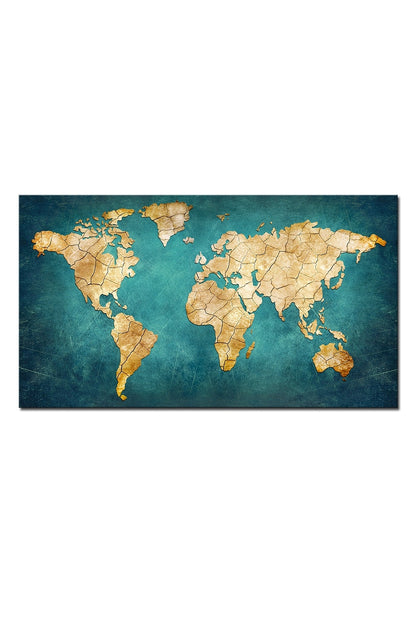 World Map Canvas Art for Home Decor
