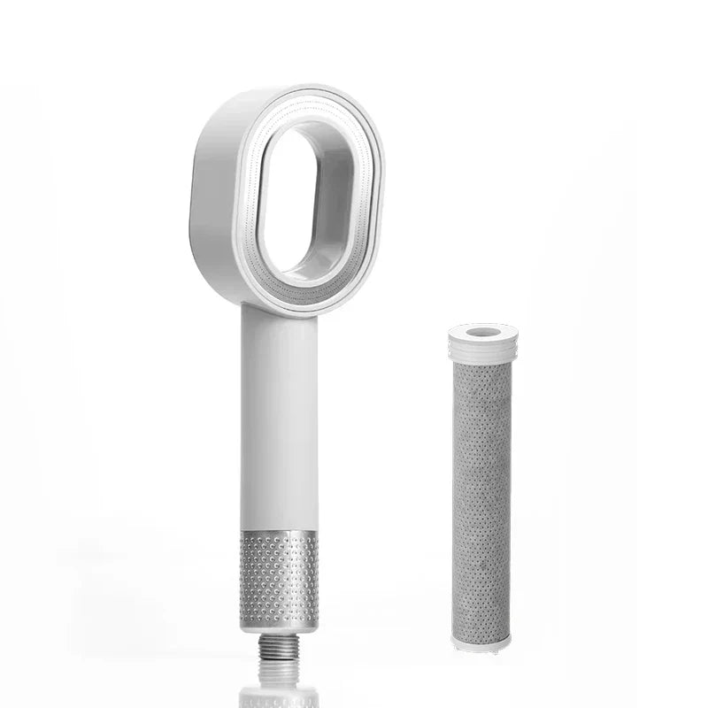 Round Handheld Showerhead with High Pressure and Water-Saving Filter