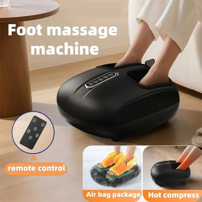 Heat and Air Compression Foot Massager with Remote, LCD Display & Adjustable Intensity