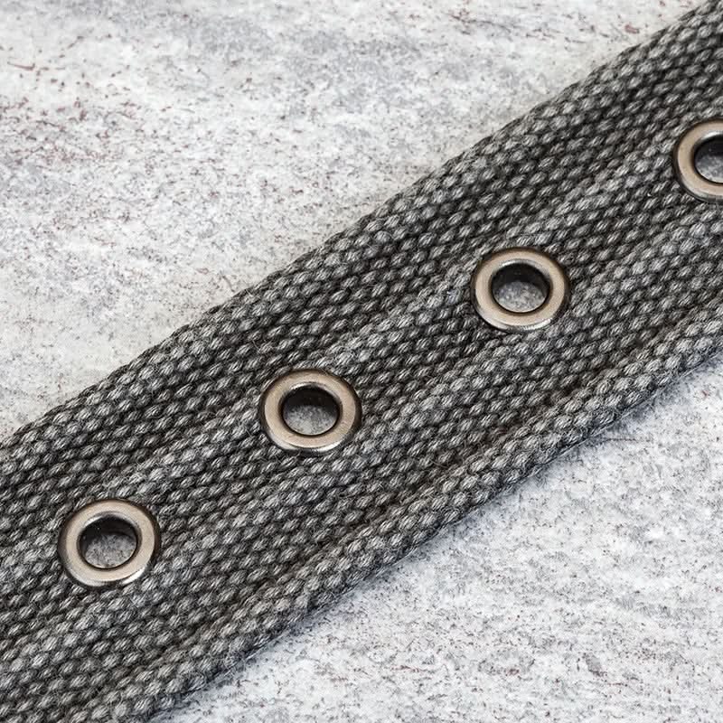 Adjustable Casual Striped Waistband Canvas Belt for Men