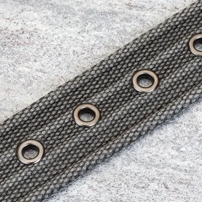 Adjustable Casual Striped Waistband Canvas Belt for Men