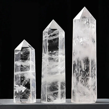 Natural Quartz Crystal Obelisk for Meditation and Chakra Healing Decor