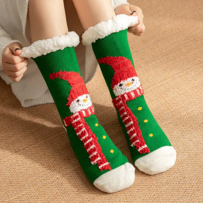 Women's Cozy Winter Socks – Soft, Warm & Non-Slip | Penguin, Reindeer & Bear Designs | Perfect Christmas Gift