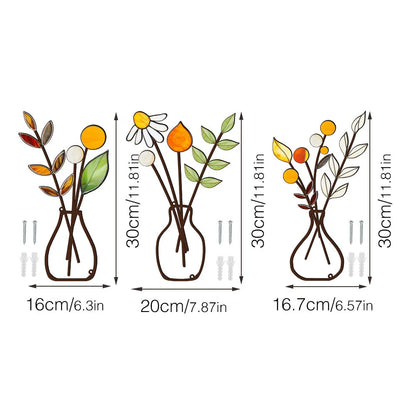 Set of 3 Scandinavian Metal Wall Plant Holders - Clip-On Design