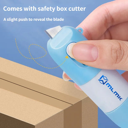 Dual Purpose Package Cutter and Privacy Protector Tool