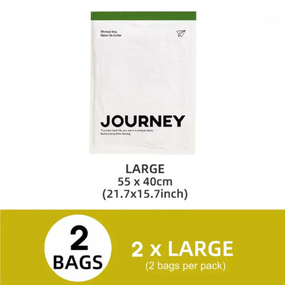 Travel Compression Bag Set | Rolling Vacuum Bags Without Pump | 2-Pack Space-Saving Luggage Organizer