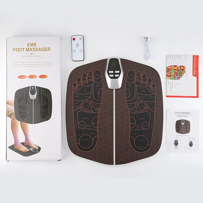 Remote-Controlled Foot Massager Pad – 8 Modes, 32 Intensities, USB Rechargeable, 20-Minute Auto Shut-Off