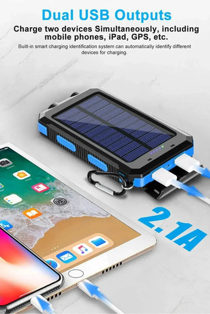 Ultra Capacity 20000mAh Solar Charger for On-the-Go Power