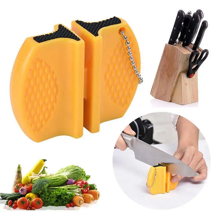Compact and Portable Double-Sided Mini Knife Sharpener