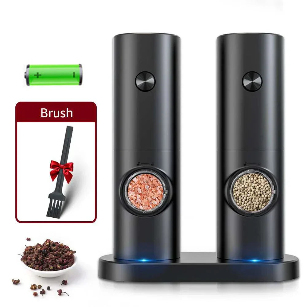 Set of Electric Mills for Salt and Pepper - Spice Grinder
