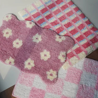 Charming Floral Textured Bath Mat | BloomStep