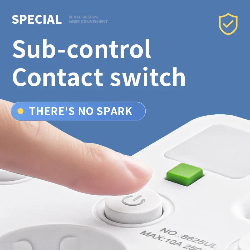 Multi-Port Power Socket with USB Type-C and Surge Protection