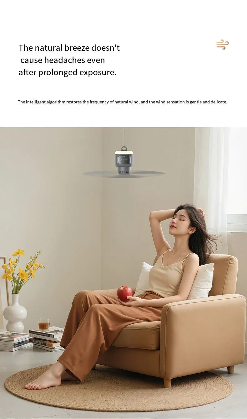 12000mAh Outdoor Camping Fan – Portable Ceiling Air Circulator and Cooler