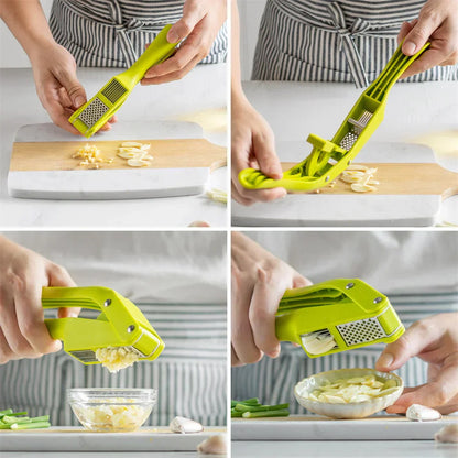 2-in-1 Kitchen Gadget for Slicing and Crushing Garlic