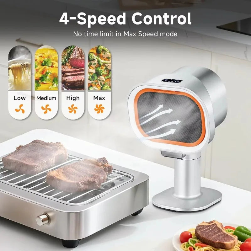 4-Speed Exhaust Fan for Kitchen – Portable with Aluminum Filter & 10 Carbon Filters