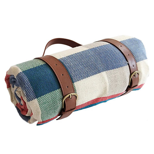 Waterproof Picnic Blanket with Carry Strap – Foldable NovaPlaid Design