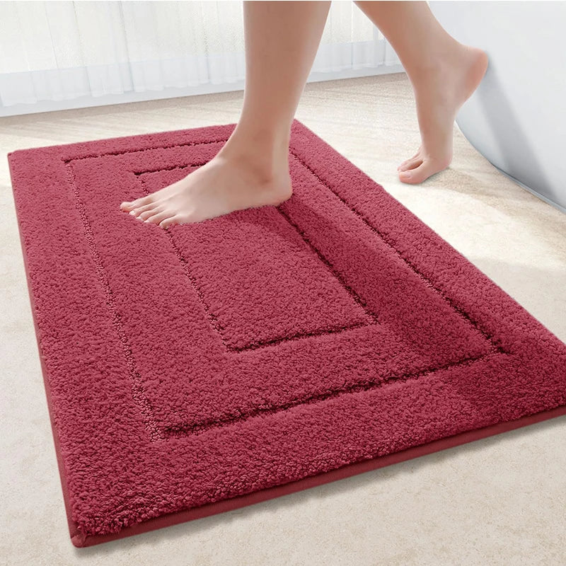 Non-Slip Microfiber Bath Mat – Soft Double Layer for Comfort and Absorbency