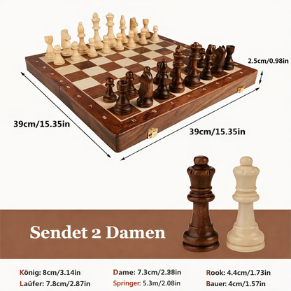 Masterpiece Chess Set | Timeless Wooden Game | Portable Elegance