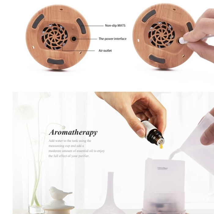 3D Glass Essential Oil Diffuser with LED Lights - AromaBurst Model