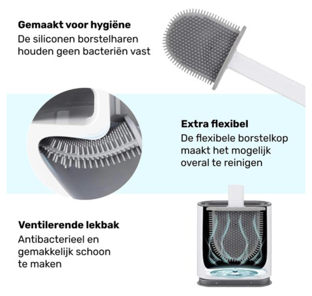 Suction Cup Toilet Brush – Easy Cleaning with Hygienic Silicone Design